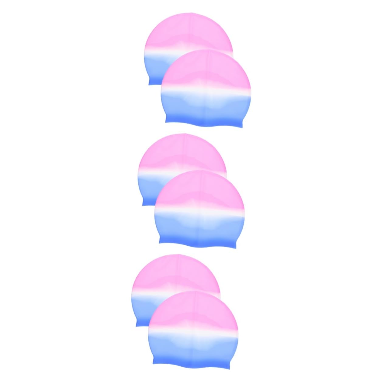 HANABASS 6 Cuffia in Silicone per Adulti Protezione Scivolo Unisex Rosa e Blu Sfumato Facile Indossare e Resistente Allacqua