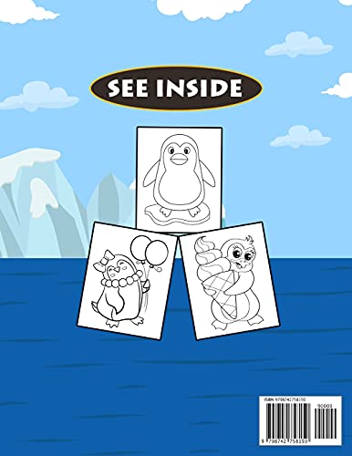 Penguin Coloring Book for Kids: Over 50 Cute Coloring and Activity Pages with Cute Penguins, Baby Penguins, Winter Scenes and More! for Kids, Toddlers and Preschoolers (Penguin Gifts for Kids) image 4
