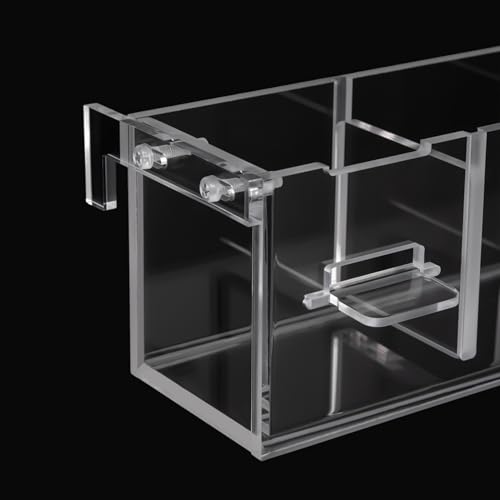 Xianikoho 6 Grides Fish Tank Filter Transparent Acrylic Filter Box 6 in 1 Aquarium Overflow Box Canister Filters for Aquarium for Restaurant Home Hotel (6 Grides) - Thumbnail 7