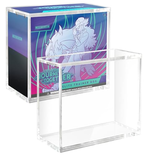 Blaithom Elite Trainer Box Acrylic Case,8mm(0.31in) Ultra Thick Stackable Acrylic Display Case,ETB Protector with 6x3mm Strong Magnets,Compatible with Elite Trainer Box,Boxes for Display