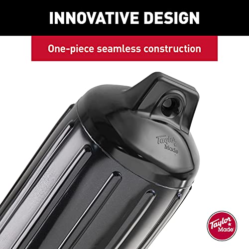 Image of Taylor Made Products 952622 Super Gard Inflatable Vinyl Boat Fender, 6.5 x 22 inch, Black