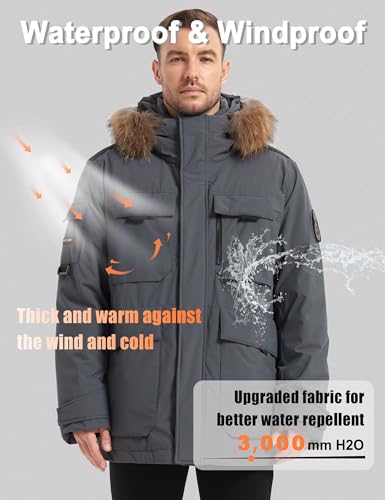 Image of HARD LAND Men's Down Jacket Packable heavy parka Jacket