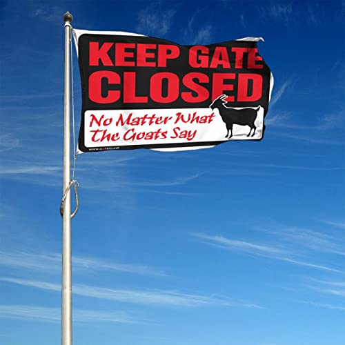 Drapeau Keep Gate Closed vintage pour chambre garçon 152x244 cm