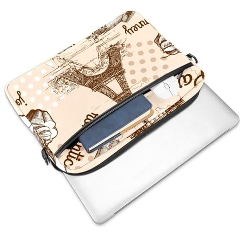 Bandolera para laptop de 14.5" multicolor con diseño de Torre Eiffel de París 3