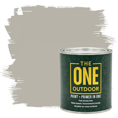 THE ONE Outdoor Paint - Stone, 2.5 Litre | Durable Exterior Paint for Wood, Metal & Masonry | Weather Resistant Finish
