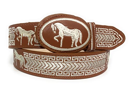 Men's Embroidered Charro Belt, Cinto Charro Bordado