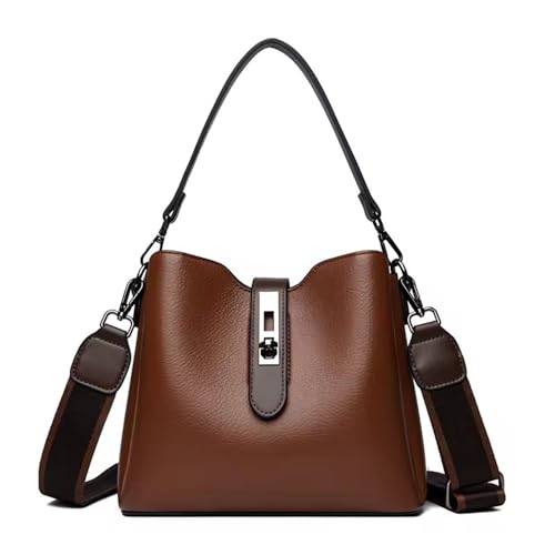 Image of Bucket Bag for Women,Trendy Bucket Crossbody Bag Small Vintage Elegant Tote Bag Women's Shoulder with 2 Shouder Straps