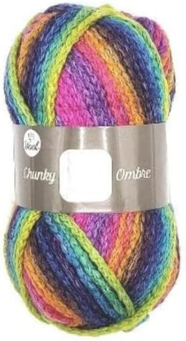 Fabfinds Ombre Yarn Knitting Wool Yarn Soft Chunky for Scarf Crochet Rainbow Yarn 100g (Bright Ombre, 1)