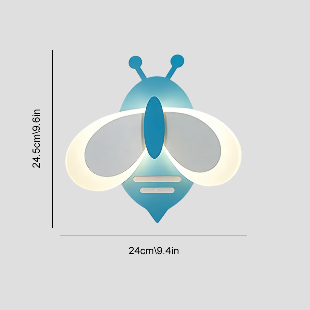 Kinkiet ścienny LED 8W do wnętrz, kinkiety akrylowe Creative Bee Oświetlenie ścienne, wystrój pokoju dziecięcego Lampka nocna Lampka ścienna 3 Regulowana temperatura barwowa Kinkiet do sypialni