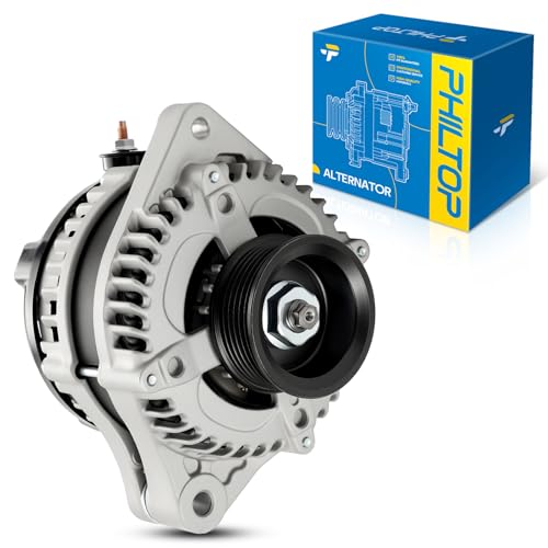 Image of PHILTOP New Alternator Compatible for Honda,2012-2015 Pilot,2011-2013 Odyssey,2012-2014 Ridgeline,11573N, 1042101240, 11573, 2905582, 31100RV0A01, 9764219124, CSJ24 | Fits 2012-2015 Honda Pilot V6 3.5L, Replacement OE 11573N, 1042101240, 11573, 2905582, 31100RV0A01, 9764219124, CSJ24