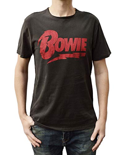 T-shirt David Bowie Amplified gris homme XL pour honorer une légende