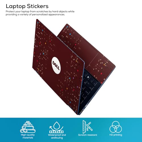 Image of Galaxsia Pattern D017 Top+Wrist Pad Vinyl Laptop Skin /Sticker /Cover Upto 15.6 Inches Laptops Laminated-Removable-HD Quality Compatible for Hp-Dell-Sony-Lenovo-Asus etc.(15x10 Inches)
