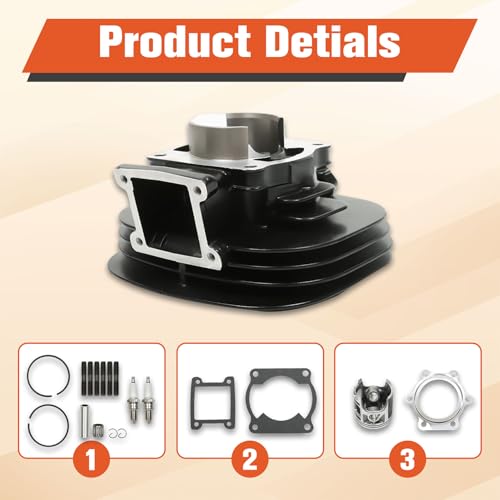 labwork Cylinder Piston Gasket Top End Kit Set Replacement for Yamaha Blaster 200 YFS200 1988-2006 2005 by labwork - Image 4