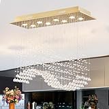 Siljoy Gold Rectangle Crystal Chandelier