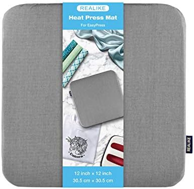 REALIKE Heat Press Mat for Cricut Easypress 2/Cricut Easypress(12X12 inch), Easy Press Mat for HTV Craft Vinyl Ironing Insulation Transfer Projects