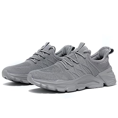 Image of Socviis Mens Slip On Running Shoes Athletic Walking Trainers Lightweight Breathable Mesh Tennis Sneakers