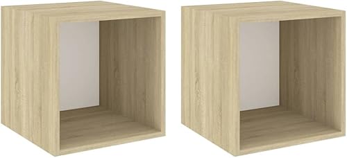vidaXL Estantes de cubículo, 2 unidades, estantes de cubo flotantes, estantes de exhibición, estantes de cubo de pared para libros, marco de fotos