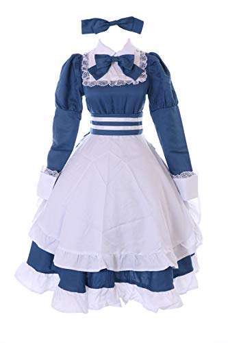 Kawaii-Story MN-185 Hetalia húngara gótica Lolita Maid vestido zofe azul 6 piezas disfraz para...