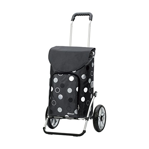 Andersen Chariot de Courses Royal avec Sacoche Kira Grise, Volume 41 l, Cadre Aluminium et Roues à roulement à Billes, Poche Isotherme