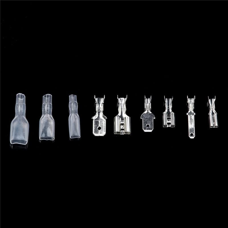 Kit assortimento di 180 connettori maschio e femmina isolati da 2,8/4,8/6,3 mm per cavi elettrici, terminali a crimpare, connettori a pala.