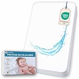 Protector Colchón Minicuna - Oeko-Tex - Cubrecolchón para minicuna Absorbente y Transpirable para bebé - sin Tratamiento y Impermeable (55 x 90 cm)