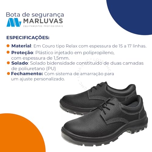 Sapato Segurança Epi Cadarço Vulcaflex Modelo 10vs48 Bicopvc (10VS48PVC, BR, Adulto, Numérico, 41)