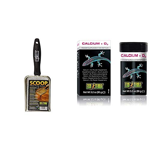 Exo Terra Scoop - Metallschaufel für Reptilienkot & Calcium + Vitamin D3 90 g