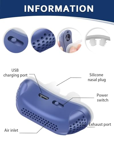 Sleep Apnea Devices Micro CPAP Anti Snoring Devices Stop Snore Maskless Aid Machine Mini Breathability Sleep Airflow for Home Travel Snoring Relief with USB Cable for Men Women, All Nose Shapes - Image 2