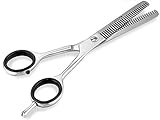 Premium Effilierschere Haarschere 18 cm mit Scharfen und Präzisen Schneiden zum optimalen Ausdünnen der Haare Ausdünnschere Friseur-Schere aus rostfreiem Edelstahl für Damen und Herren 7 Zoll