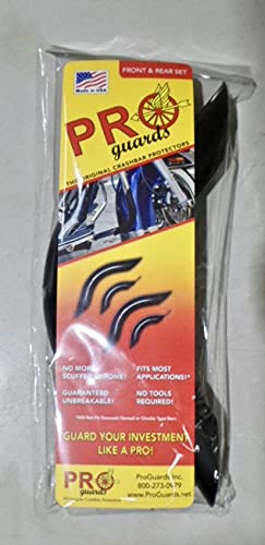 PRO Guards Crash Bar Protectors for Harley Davidson's Front & Rear Black Engine Guard Motorcycle