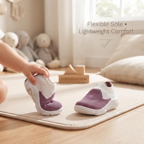Image of Infant Shoes for Baby Boys & Girls | Musical Sound Walking Shoes | First Walker Shoes for Toddlers | Lightweight Breathable Knit Sneakers | Soft Sole Comfortable Slip On Shoes for Newborns, Babies & Kids