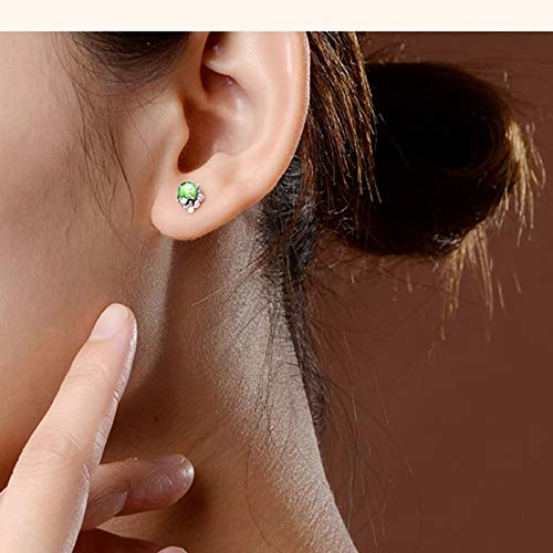 Boucles d'oreilles insecte vert en argent pour illuminer vos soirées - 5