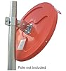 ECM-60o Specchio convesso flessibile da traffico, diametro 60 cm, per la sicurezza in strada e per i negozi, con staffa di fissaggio regolabile per palo da 48 mm