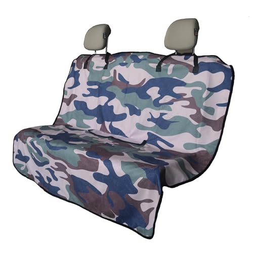 Image of Back Seat Cover for Car Trucks Van SUV Jeep,Waterproof Rear Bench Towel Seat Covers for Dogs and Kids,Automotive Backseat Protector (Camouflage)