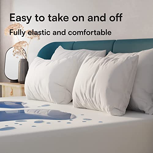 Image of Niagara Waterproof Mattress Protector Queen 60x80 Cover Deep Pocket Breathable Noiseless 8-20Inches Bed Smooth Jersey Mattress Pad Cover Fully Ultra Thin Polyester