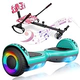 UNI-SUN Hoverboard, 6.5' Hoverboard with Seat Attachment, Self Balancing Scooter with LED Lights, Hoverboards for Kids & Adults