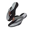 Husmeu Men’s Flip Flops Sandal Summer Beach Sandals for Men Non Slip Comfy Arch Support Casual Thong Sandals Sport Flat…