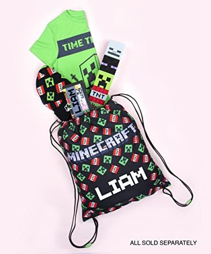 Minecraft - Kids Personalised Wallet - Grey Video Game Money Wallet - Your Name Pixel Letters Gifts - Official Merchandise