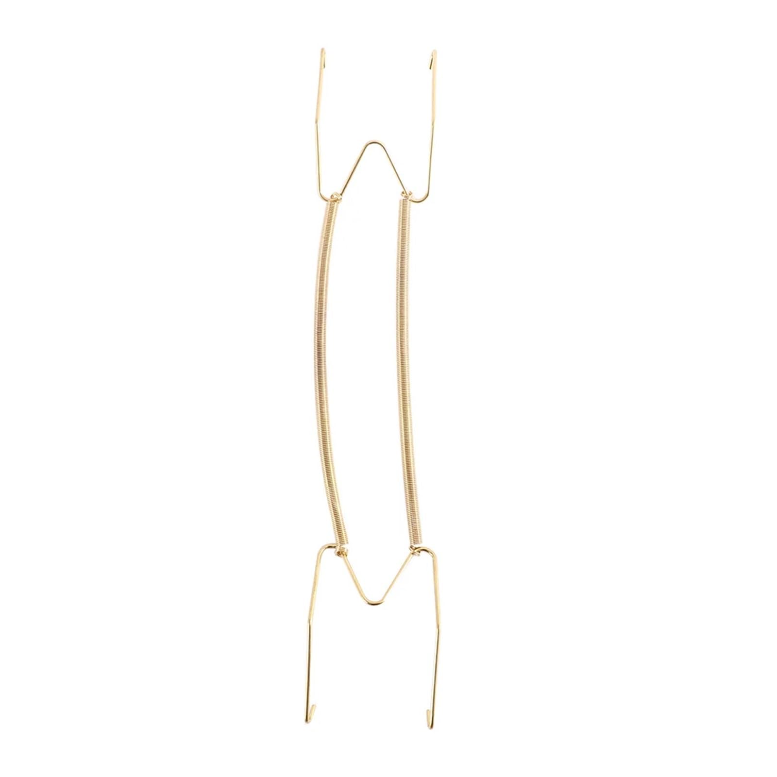 Plate Hangers for Walls W Type Golden Art Wall Display Invisible Hook Plate Dish Hanger Spring Holder Decoration Crafts(16 inch)