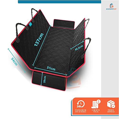 capa pet protetora de banco traseiro Duke & Dixie vermelha