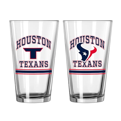 Logo Brands Houston Texans 16oz. Pint Glass Two Pack