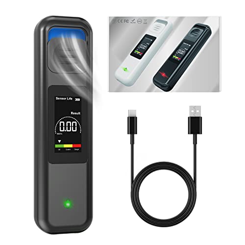 ukuu Profesional Digital Alcoholimetro, Mini Alcoholimetro Recargable con Pantalla LCD - Alcolimetros Homologados para Volver A Casa Seguramente Cover