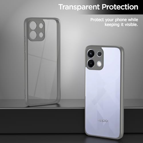Image of Pikkme Back Cover Compatible with Oppo K13 5G Shockproof Sleek Hybrid Armor Bumper Case(Grey)