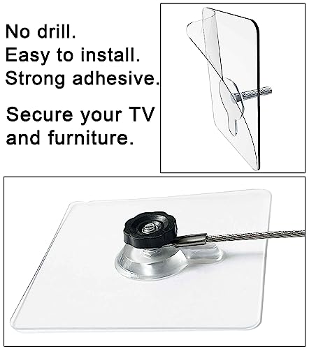 image for Omypuehen 10 inches Stainless Steel Furniture Straps for Baby Proofing