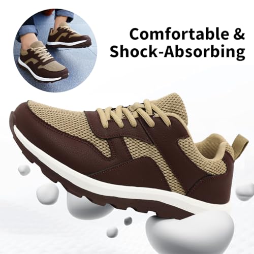 Mens Walking Shoes Slip On Sports Sneakers Tennis Workout Athletic Camp Fitness Flat Sole Running Jogging Breathable Anti-Slip Outdoor Fashion3