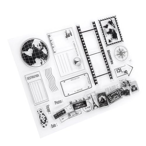 Scrapbooking DIY Transparent Stamp Scrapbook Tarjetas fotográficas Postales 14x18cm Sello de goma Sellos de silicona