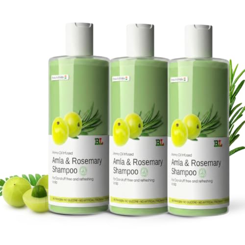 Image of Botanical Luxuriate Amla & Rosemary Anti-Dandruff Shampoo | Paraben Free | Dermatologically Tested | pH Balanced | For Healthy, Dandruff-Free Scalp | 100 ml (Pack of 3, Pack of 3)