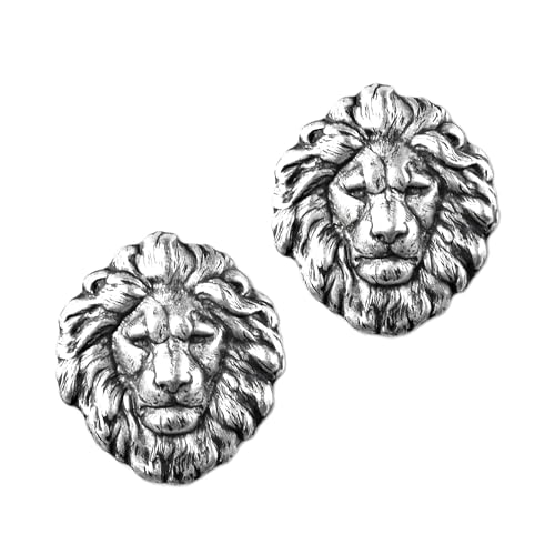 Mancuernillas con diseño de león miniatura 1