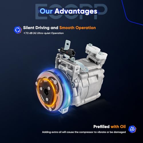 Image of ECCPP A /C Compressor with Clutch Fit for Subaru Forester 2.5L 2007-2013 | Fit for Subaru WRX STI 2.5L 2013-2021 AC Compressor Strong Cooling