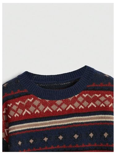 Image of MakeMeChic Women's Striped Sweaters Halloween Vintage Grandpa Sweaters